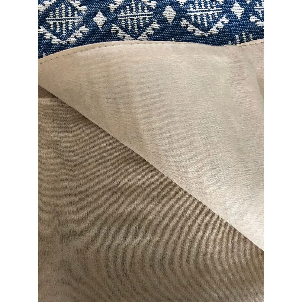 Southwest Desert Indian Table Runner Tapestry Spot Clean Blue Satin Backed 13x72